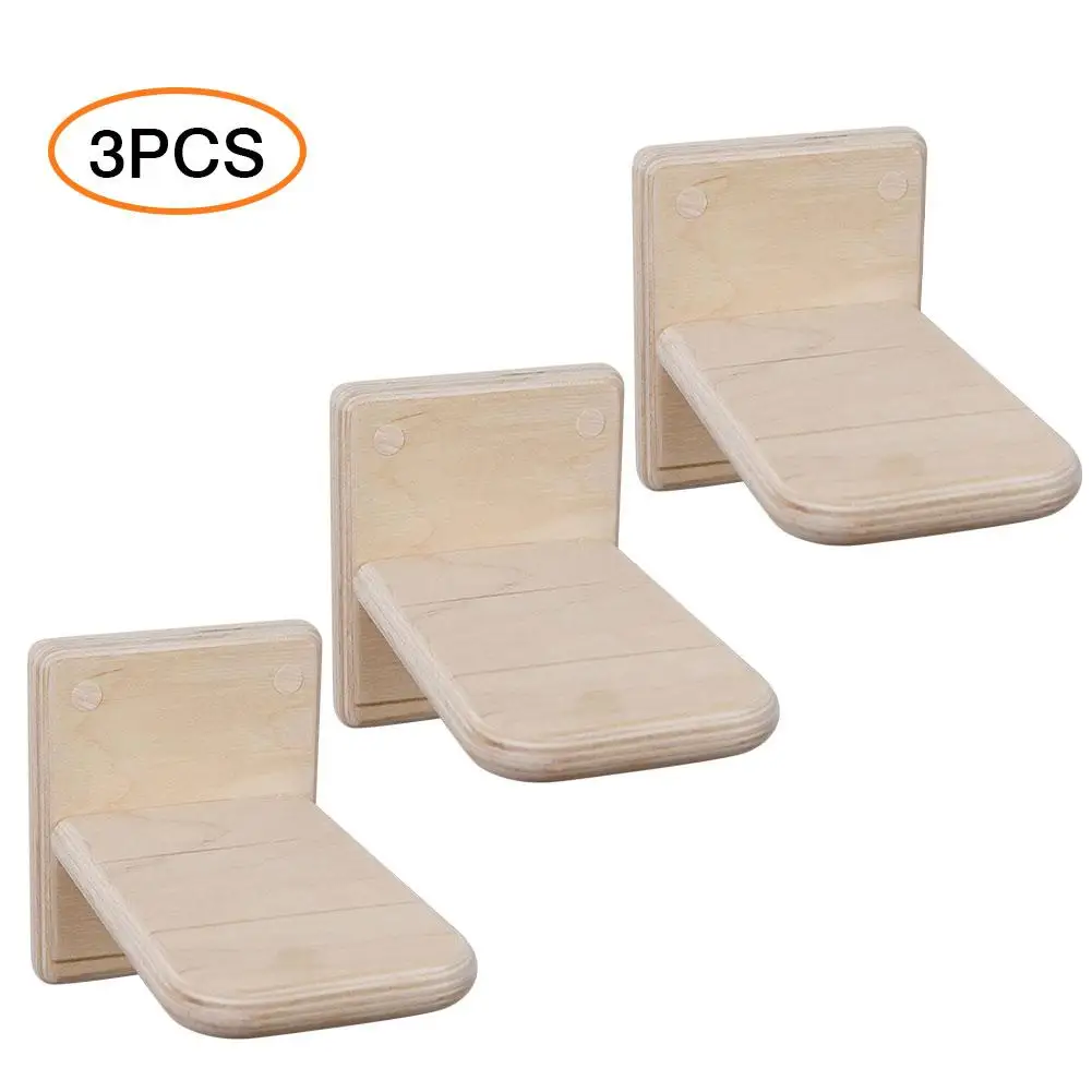 3 шт. настенная рамка для кошек скалолазания дерево цельная деревянная платформа