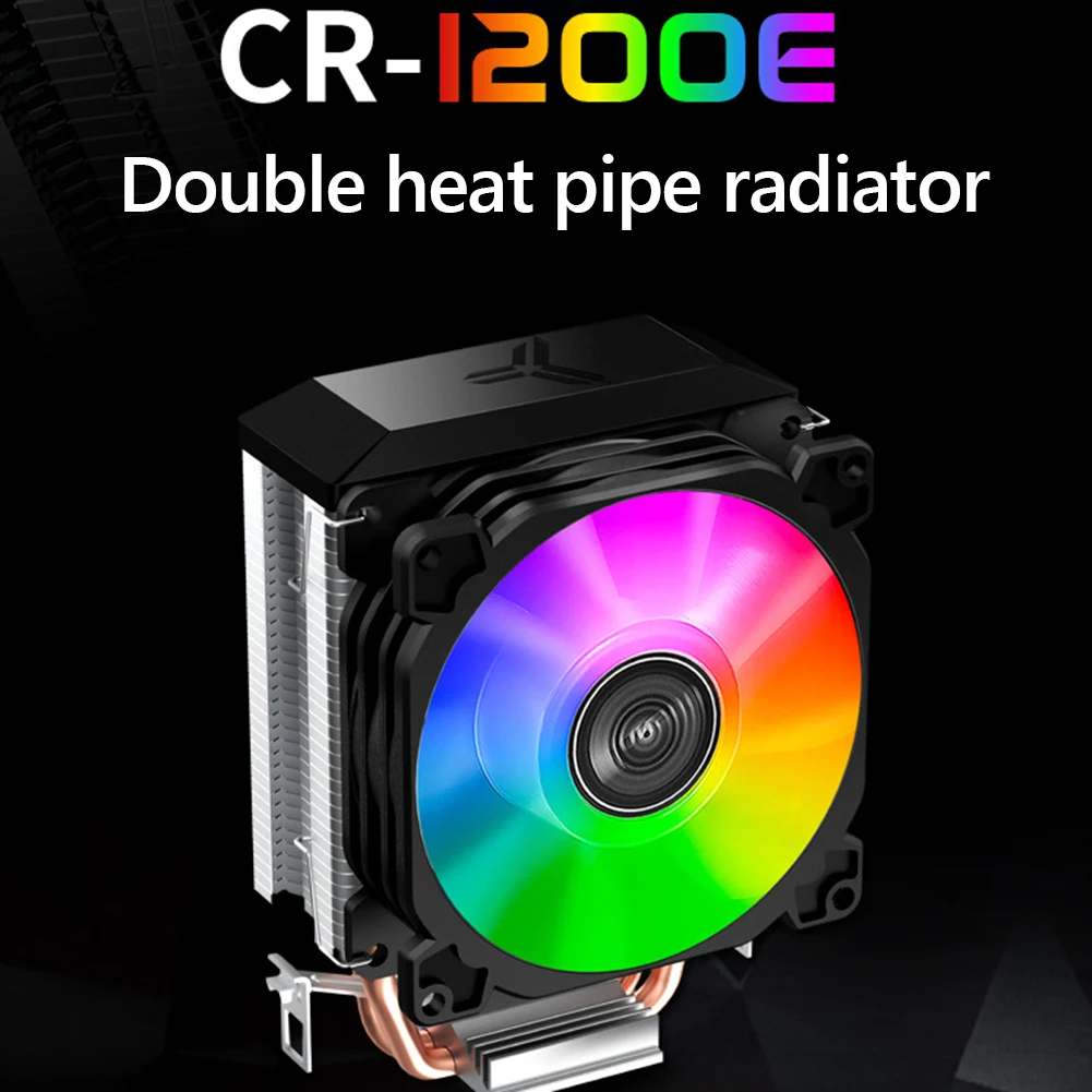 

2022 Jonsbo CR1200E 9cm CPU Cooler 2 Copper Heat Pipe Tower RGB 3Pin Cooling Fans for LGA 775/1150/1151/1155/1156 AM4/AM3+/AM2