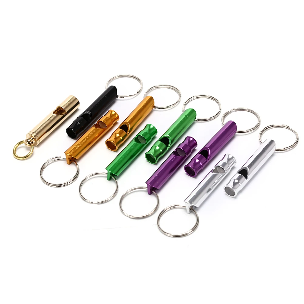 

10PCS/Lot Mini Aluminum Alloy Whistle Keyring Keychain Outdoor Emergency Survival Safety Sport Camp Hunting Randomly Send