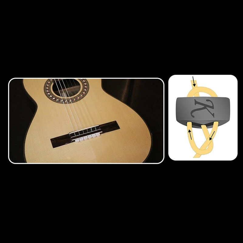 

Guitar String Triple-cornered Chord Tie It May Actually Improve the Musical Tone for Acoustic Guitar Accessories