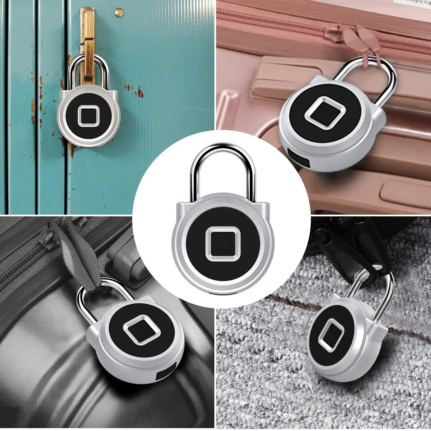 HONTUSEC замок отпечатков пальцев с usb зарядкой без ключа подходит для спорта рюкзак