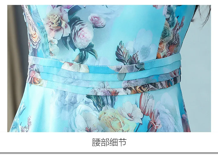 

Fashion expensive lady waist dress women's 2021 new chiffon air temperament summer shredded flower long skirt tide