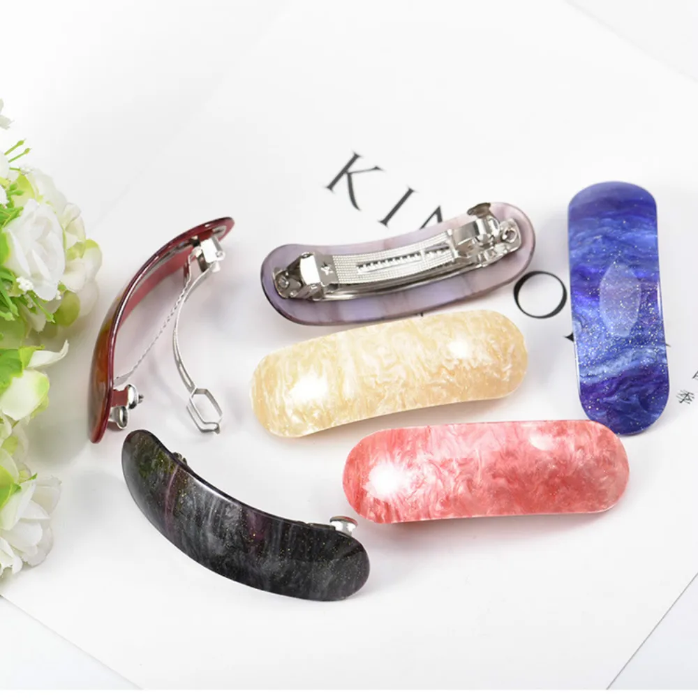 1 шт. заколки для волос из акриловой смолы женщин однотонные ацетатные в форме