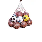 Портативный Спорт на открытом воздухе Футбол сумка сетка баскетбол футбол волейбол мешок большой шар карман красно-белый Простроченный кардиган