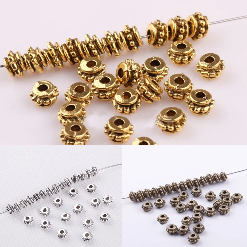 5x3 мм 150 шт античные серебряные золотые бронзовые цветы свободная вставка