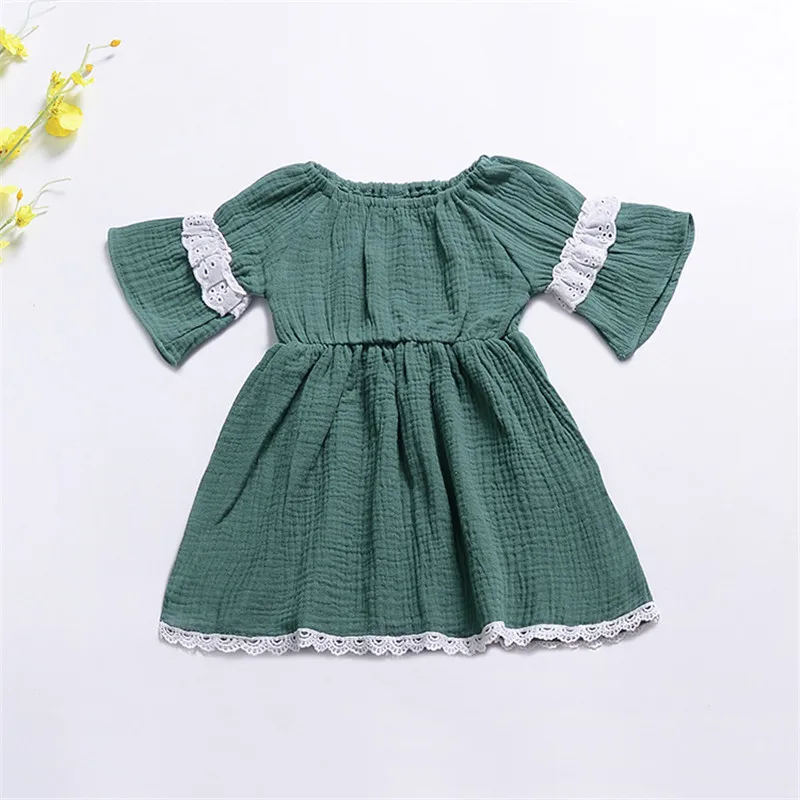 Bunvel/Детские платья для маленьких девочек Винтажное кружевное платье с