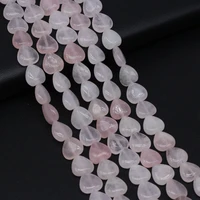 natural stone quartzs beads heart shape loose crystal bead for jewelry making diy necklace bracelet accessories 14mm
