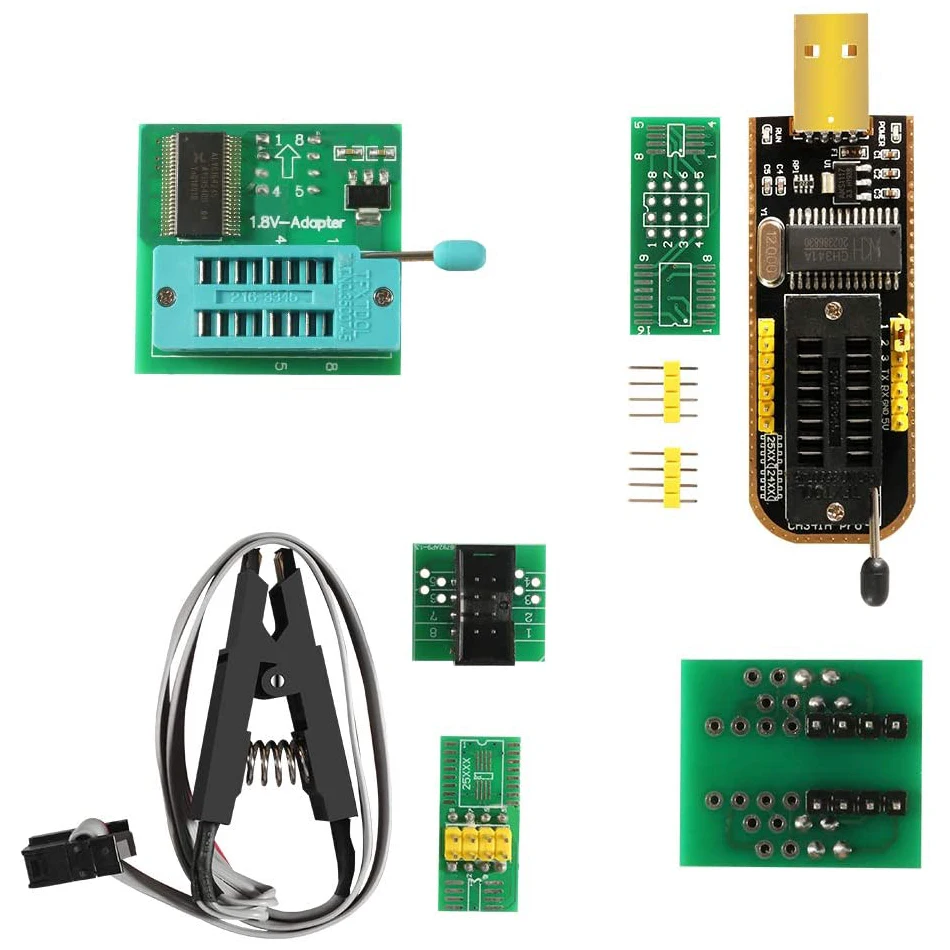 Зажим SOIC8 SOP8 для EEPROM 93CXX / 25CXX 24CXX + CH341A 24 25 серия Flash BIOS USB адаптер 1 8 в Soic8 | Электронные