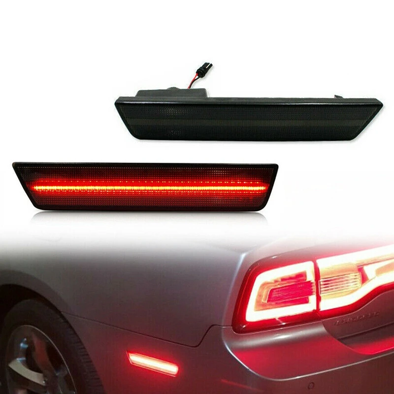 2Pcs Car Smoked Red LED Rear Side Marker Lights for Dodge Challenger 2008-2014 Charger 2011-2014 | Автомобили и мотоциклы