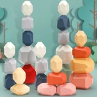 Красочные нестандартные деревянные Многослойные каменные блоки Набор для фотосъемки реквизит для фотосъемки деревянный камень