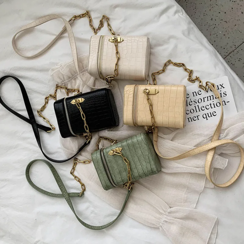 

Female Fashion Pu Leather Crossbody Bags For Women 2021 Chains Shoulder Messenger Bag Ladies Hand Sling Luxury Handbags Designer