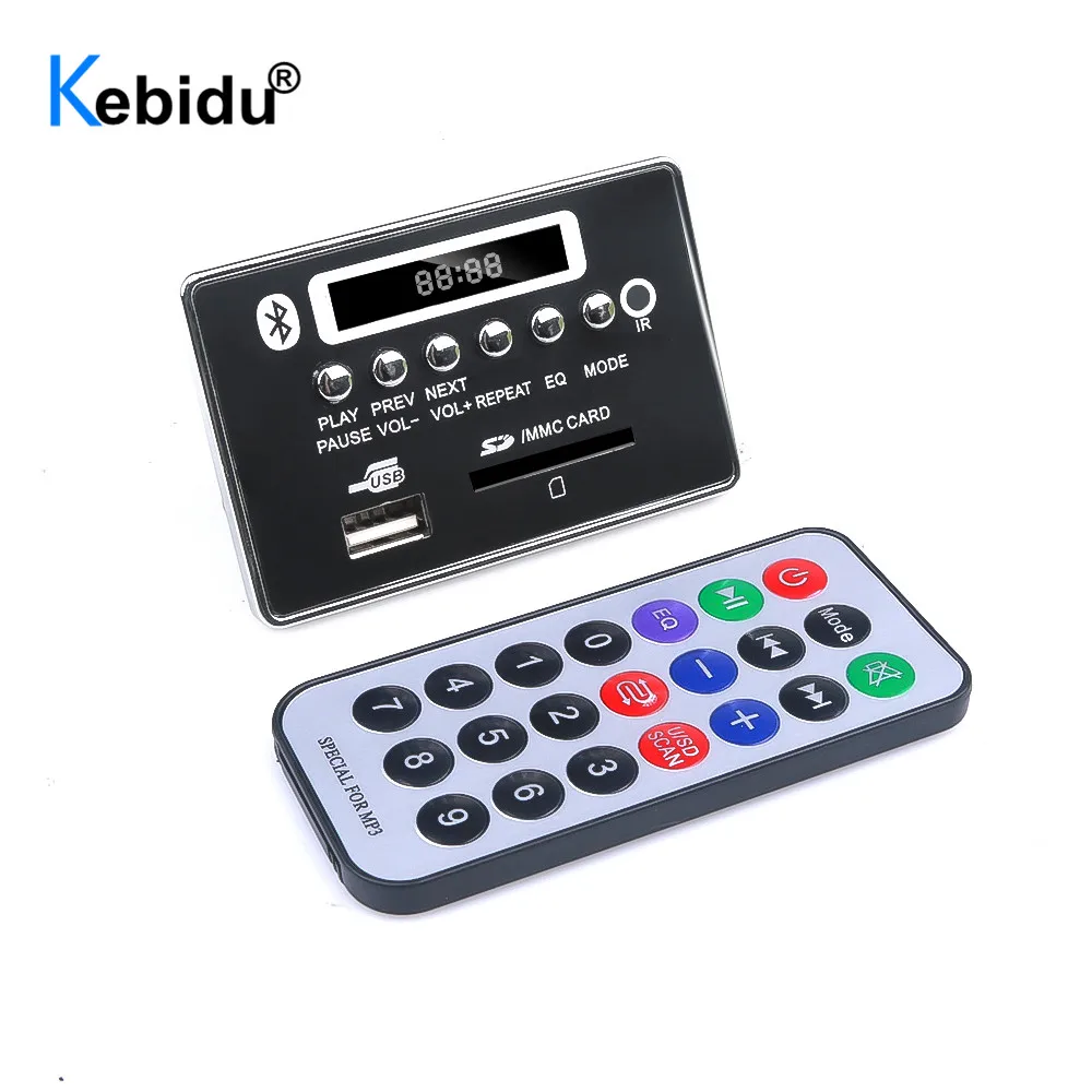 MP3 декодер kebidu плата громкой связи с Bluetooth модулем USB mp3-плеер FM Aux радио для