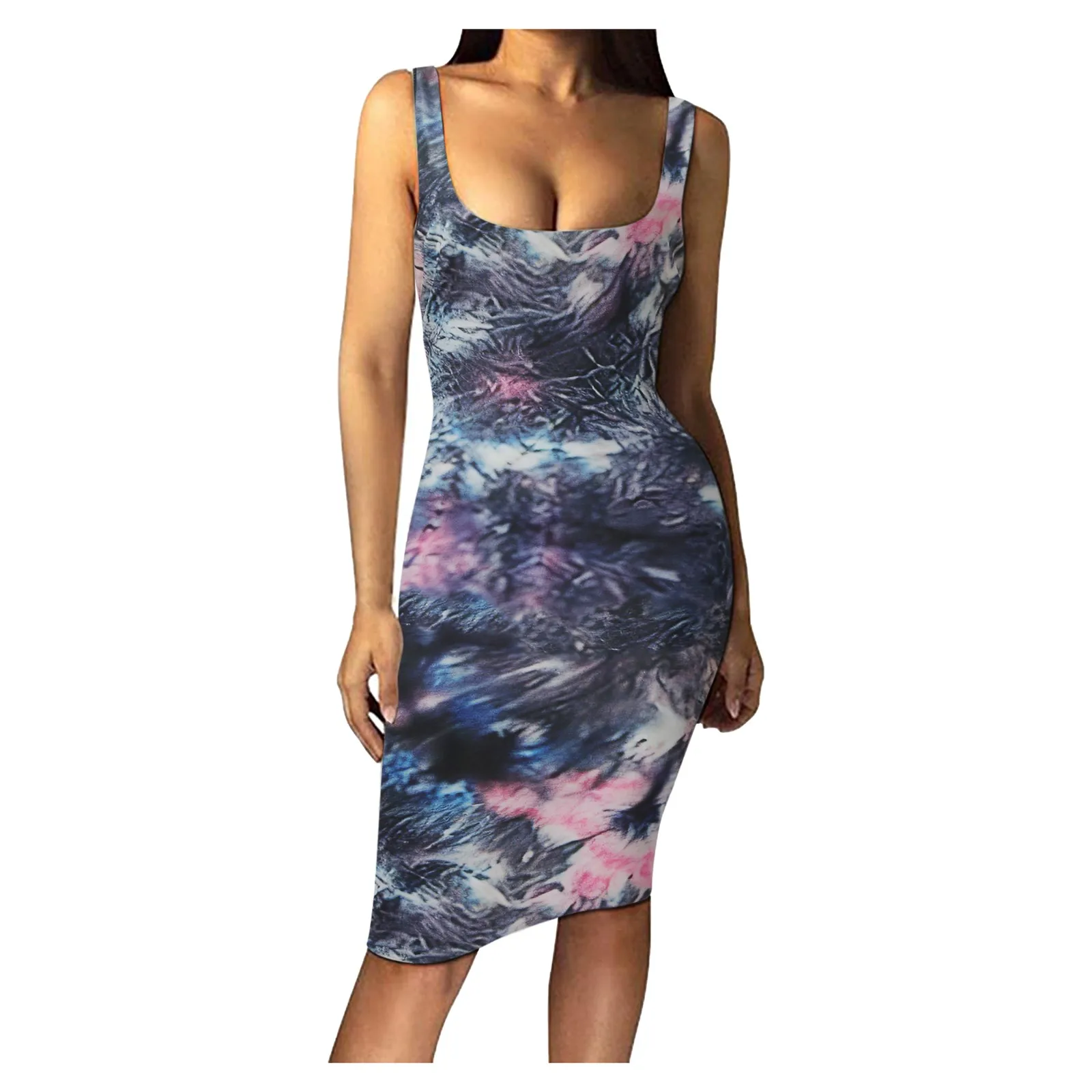 

Vintage Hip Tight-fitting Dresses Women Tank Dress Sleeveless Slim Skirt Midi Club Dresses Party Long Skirts Female 2021 A50