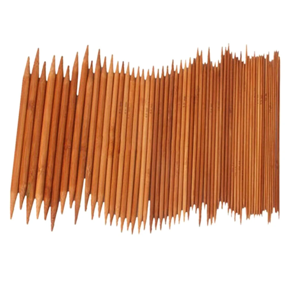75 шт. бамбуковые двойные заостренные спицы прочные для носков свитеров шарфов TUE88