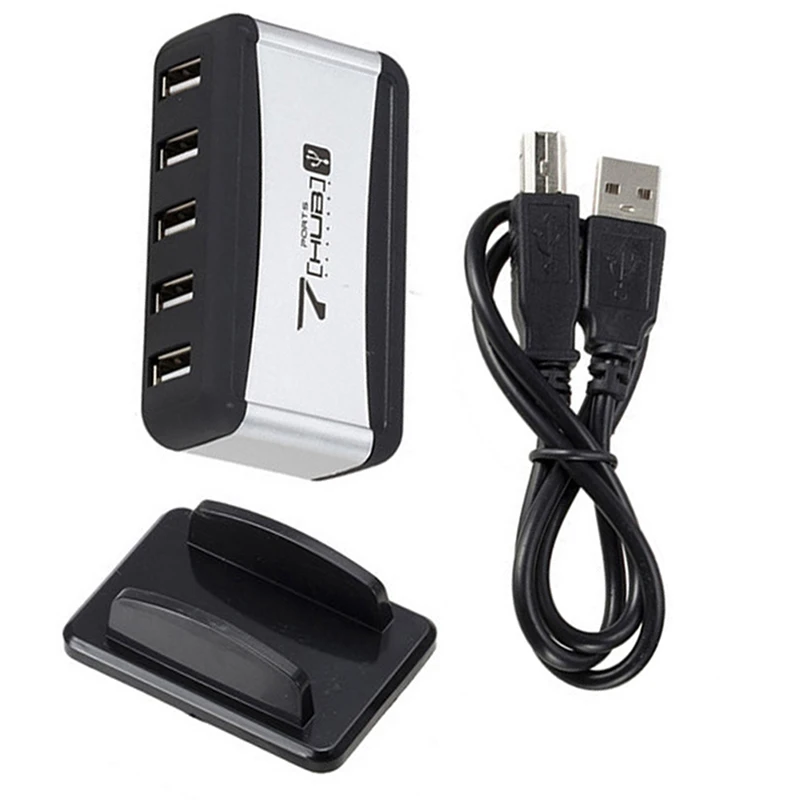 Вертикальный USB2.0 концентратор 7 портов портативный мини-разветвитель