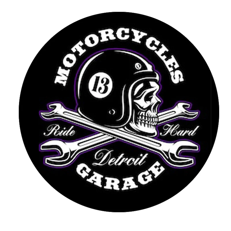

Biker skull wrench number 13 New York retro sticker decal