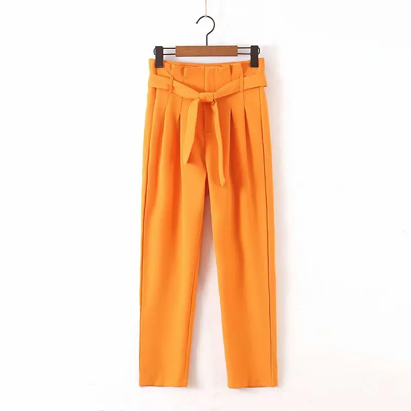 Pants Брючные костюмы для женщин осень длинный рукав кардиган Блейзер наборы элегантное оранжевое платье 2 шт. наборы офисные женские деловые костюмы Леди костюм женский брючный костюм женскийкостюмы женские - Цвет: Pants
