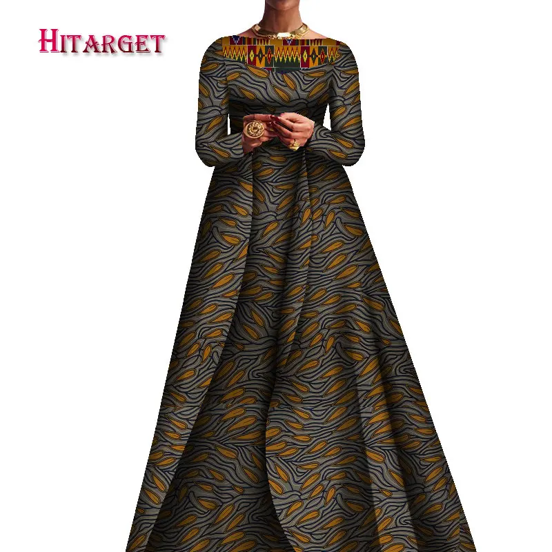 2020 African women dress Party dress traditional dress Multi-color floral dress The princess skirt Long sleeve skirt wy8379
