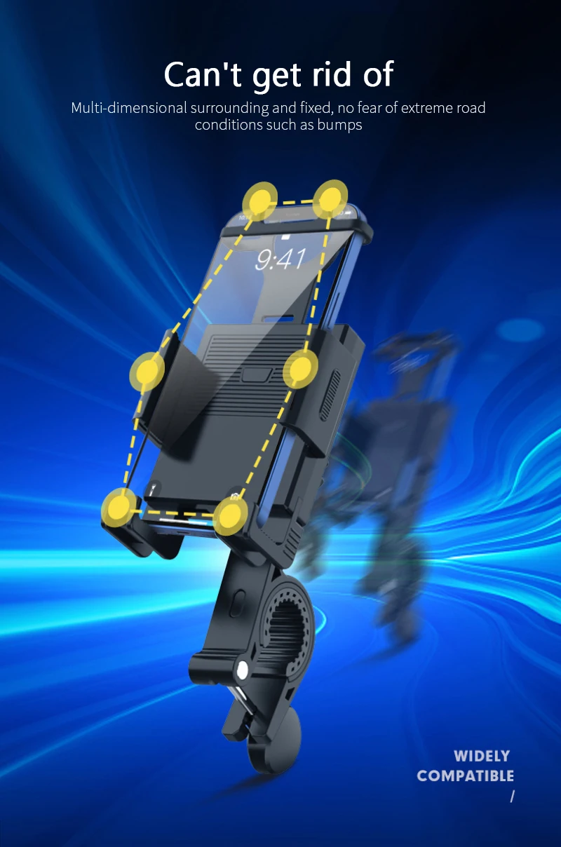 

2021 New Phone Holder Universal Motorcycle Bicycle Handlebar Stand Rearview Mirror Rack Sturdy Mount Bracket Holder For GPS