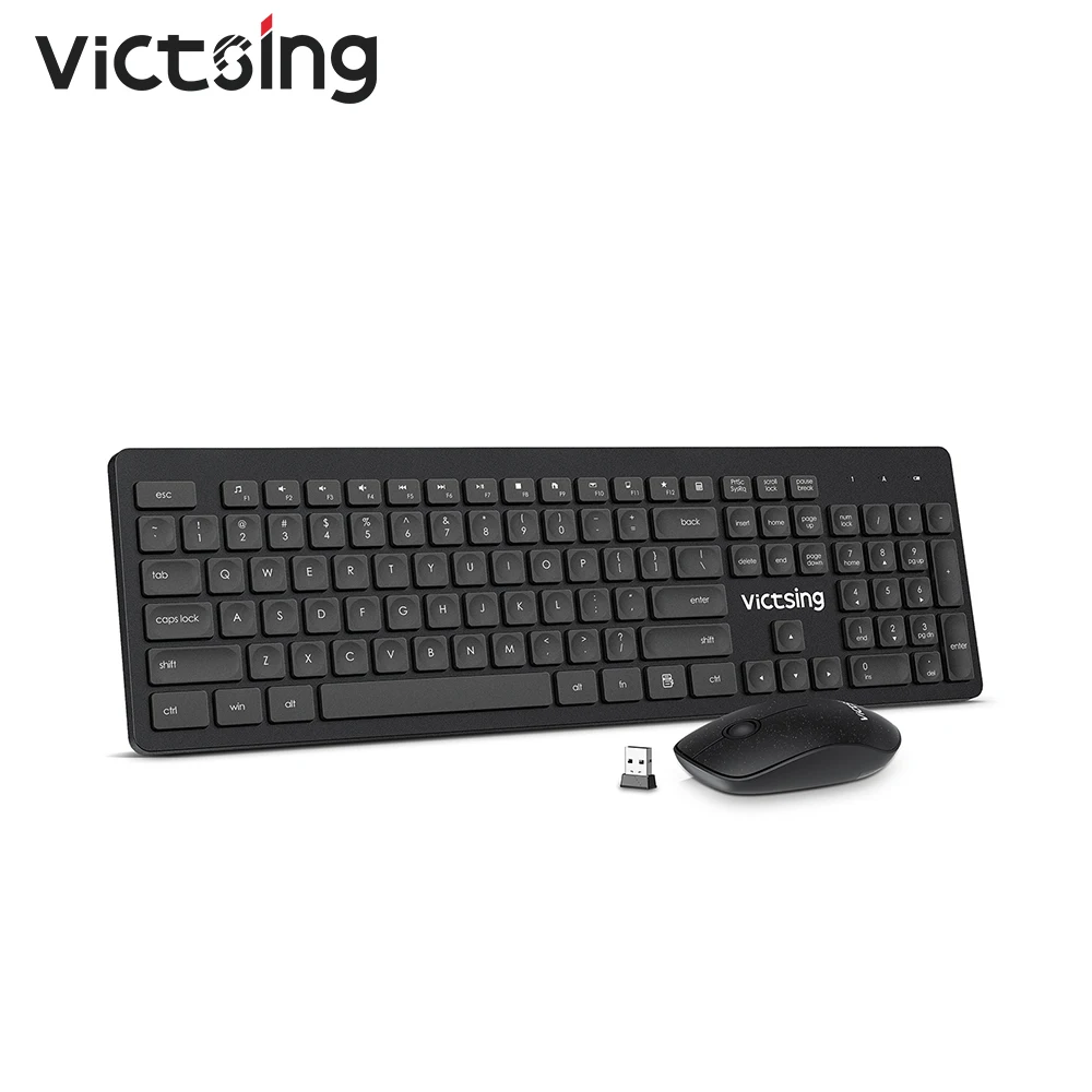 VicTsing PC176 беспроводная клавиатура и мышь расческа 2 4G ультратонкая USB Бесшумная