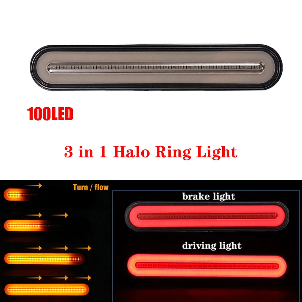 Водонепроницаемый стоп светильник для грузовика 100 светодиодов 3 в 1|Система