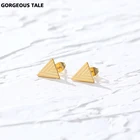 Женские Простые треугольные серьги-гвоздики с геометрическим рисунком, милые серьги в стиле панк, рождественский подарок, 2019
