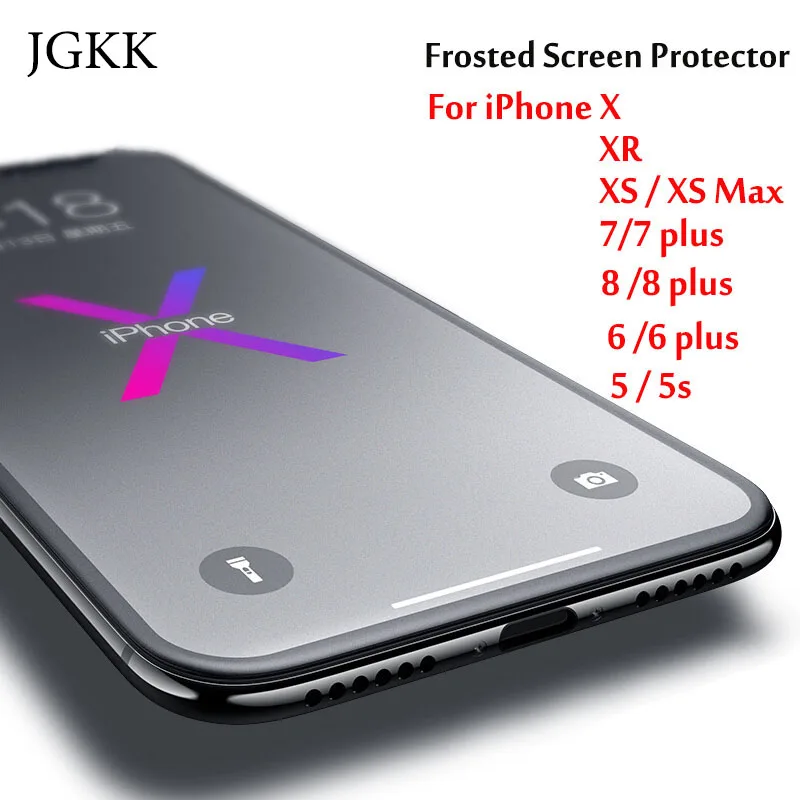 Закаленное стекло 2.5D с защитой от отпечатков пальцев для iPhone X XR XS Max 6 6s 7 8 plus