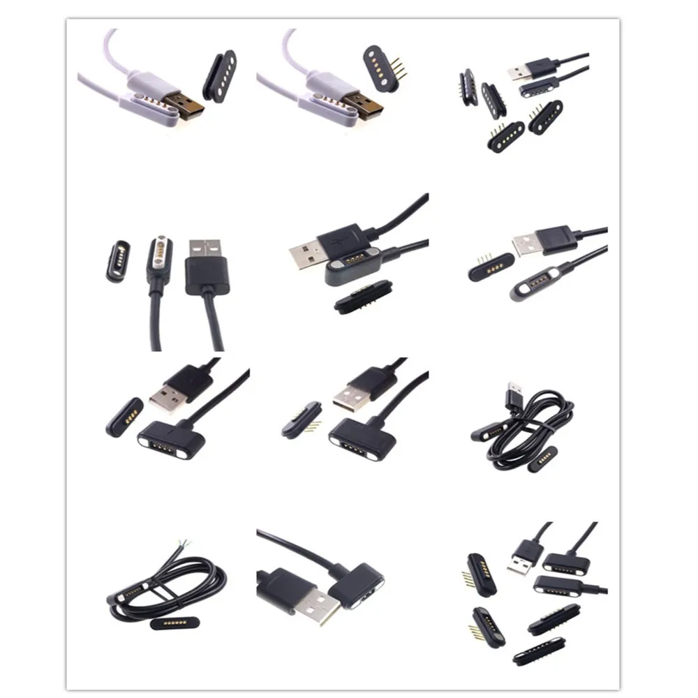 1 компл. Магнитный разъем 2 3 4 5 6-контактный USB-кабель для зарядки и передачи данных