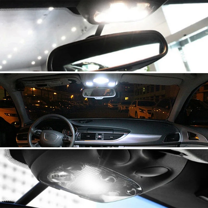 

10PCS LED Small Light W5W 8SMD 5730 White Car Side Wedge Light Lamp Width Indicator License Plate Light Driving lights
