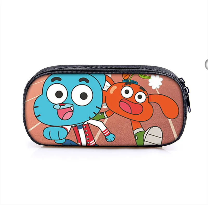 1pcs pencil bags 027 16 дюймов удивительный мир Gumball детские школьные сумки ортопедические школьный рюкзак для детей мальчиков девочек Mochila Infantil мультяшный чехол - Цвет: 1pcs pencil bags 027
