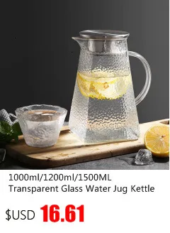 1L/1.3L/1.5L/1.7L прозрачный стеклянный кувшин для воды, чайник Cha, чайник, лимонад, кувшин, термостойкий, взрывозащищенный, нагреваемый графин