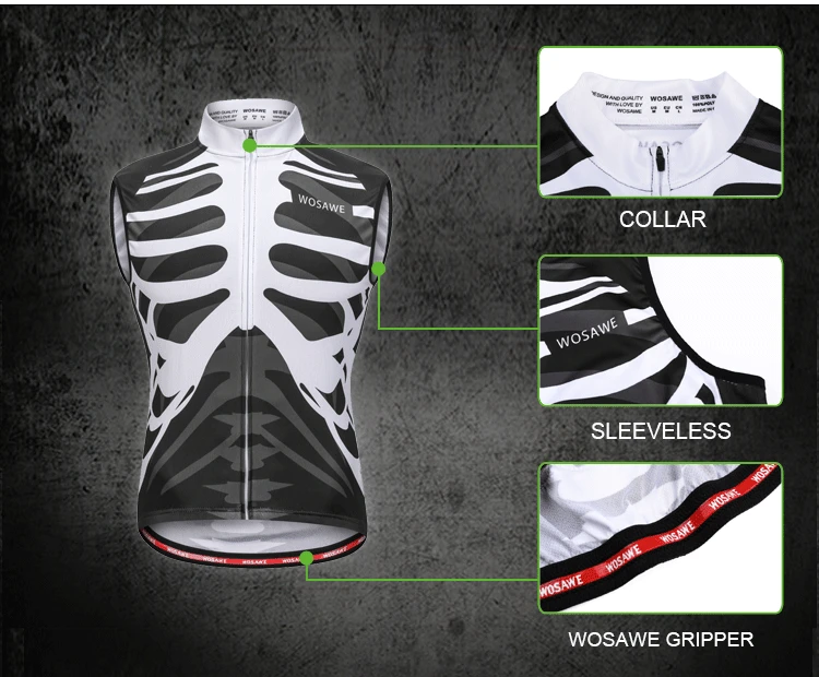 Жилет WOSAWE мужской для езды на велосипеде быстросохнущая рубашка горных и