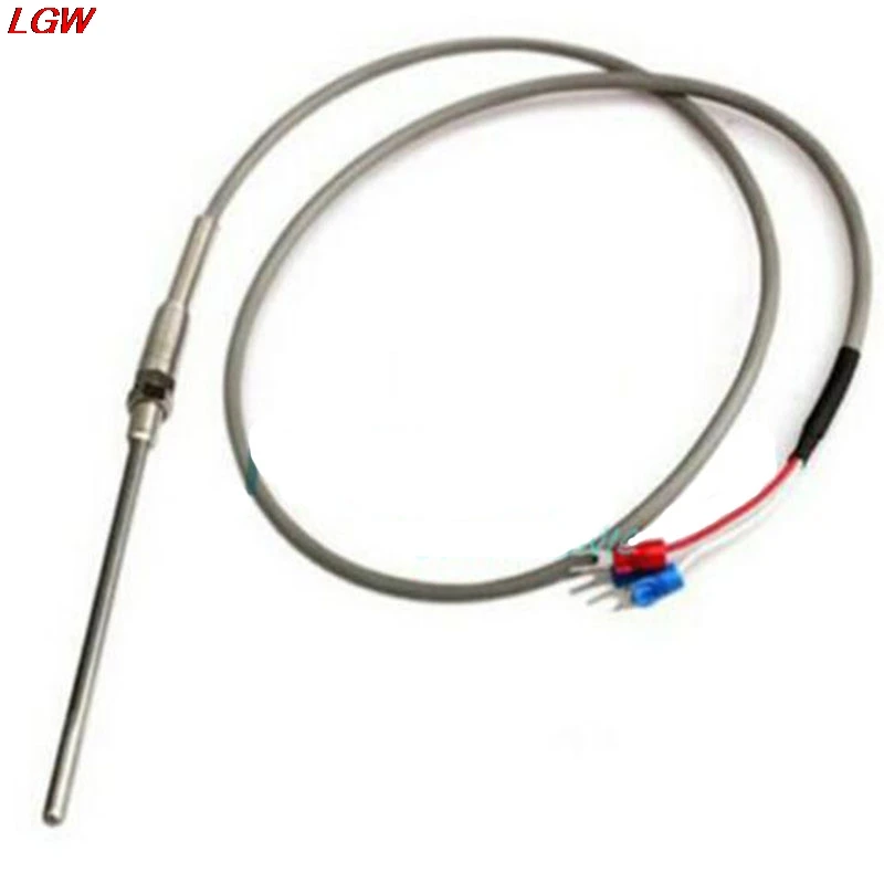 

1M High Temperature Cable PT100 RTD+5mm Thread Thermometer Sensor -200~400℃ best