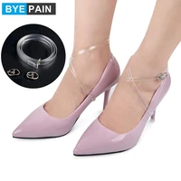 2pair womens detachable tpu shoe strapshigh heels anti loose shoelace accessories