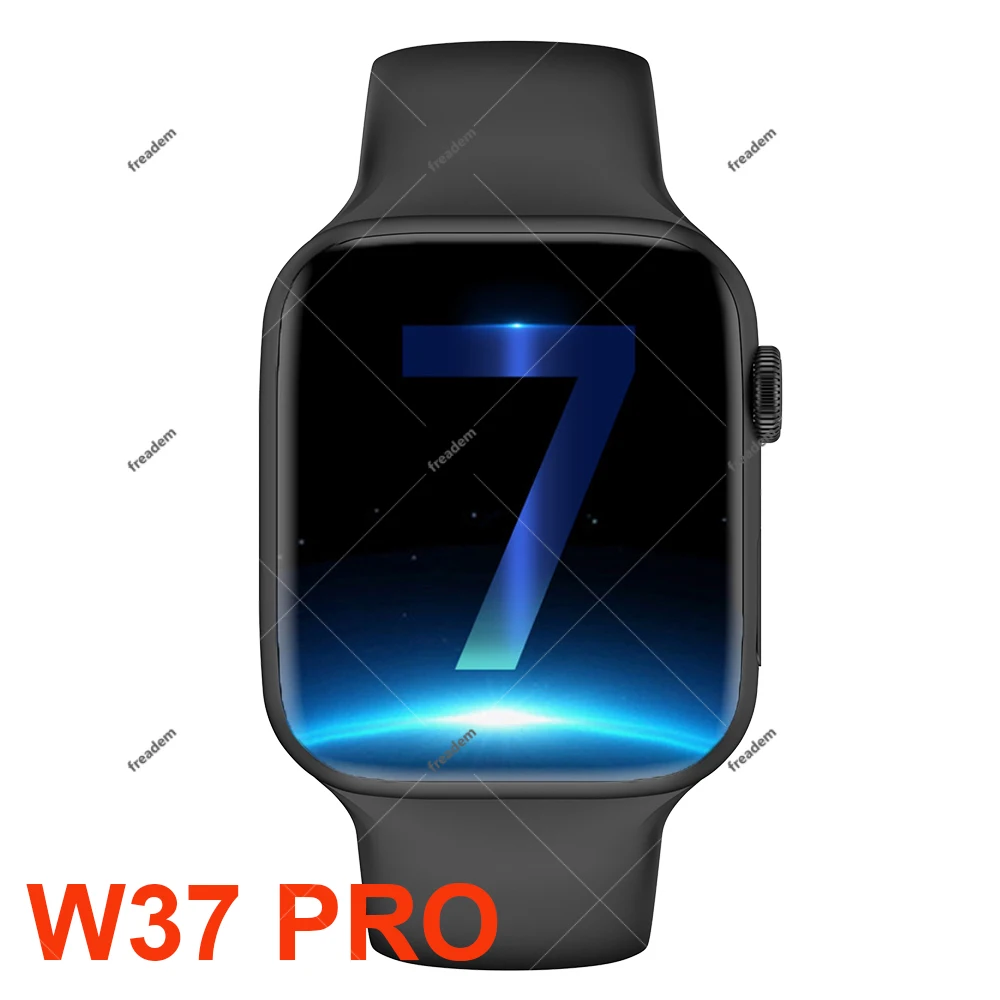 

Смарт-часы Iwo W37 PRO для мужчин и женщин, умные часы с беспроводным зарядным устройством, Bluetooth, монитором сна, Pk DT100, HW16, X8 MAX