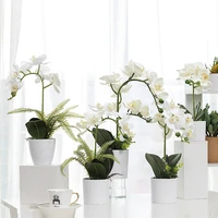 artificial white phalaenopsis fake flower plant simulation potted plants nordic home accessories room decor wedding plants