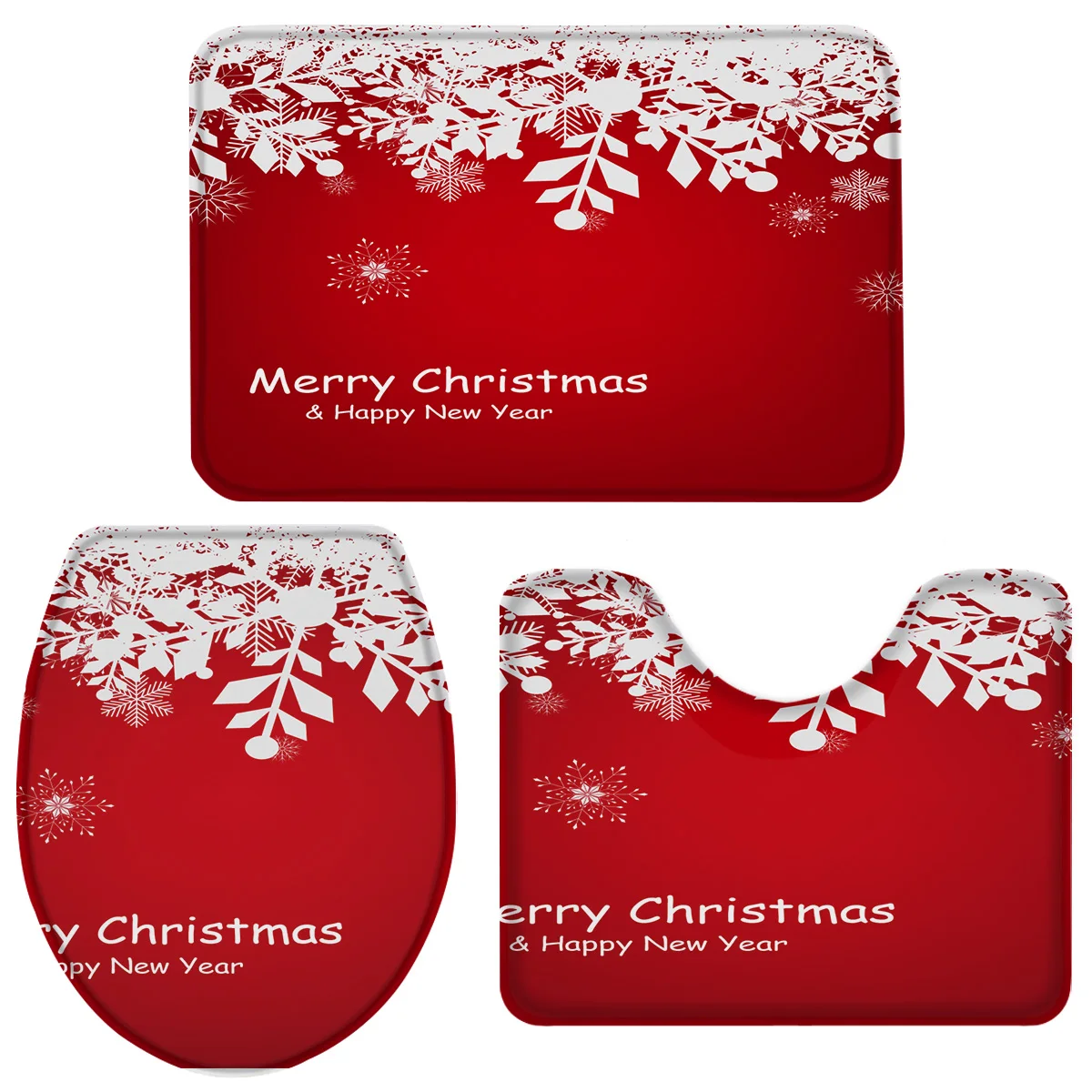 Набор из 3 предметов для ванной Счастливого Рождества Нового года набор