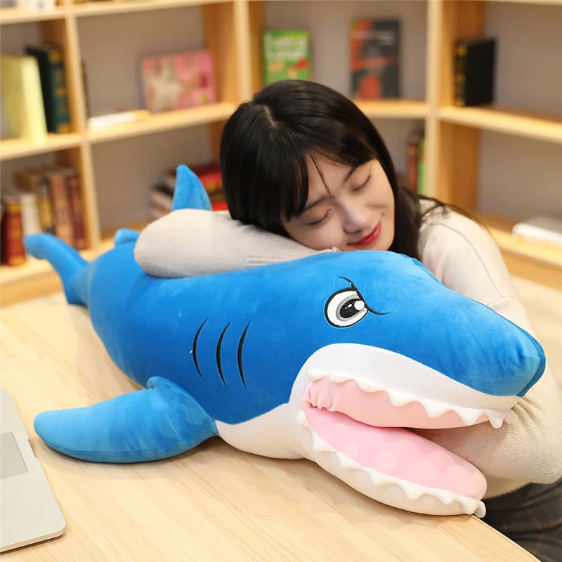 

Hot Huggable Soft Shark Plush Toys Stuffed Animals Dolls Plush Shark Toys From Russia Ike A Big Pillow Sofa Cushion Girl Gift