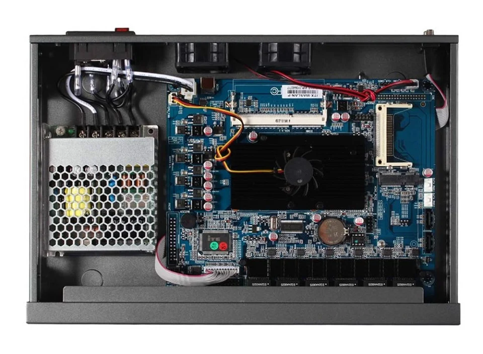 Причастником R1 брандмауэр ВПН устройство безопасности сети Intel D525 двухъядерный 4 Intel Gigabit LAN маршрутизатор ПК 2 Гб ОЗУ 32 ГБ SSD
