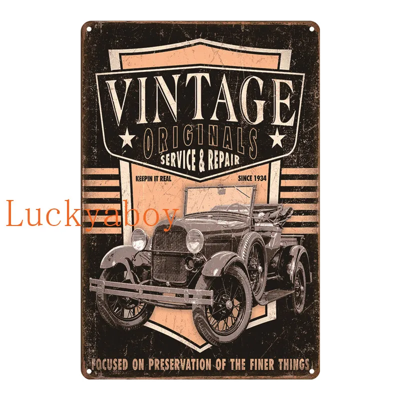 

Wholesale Wall Plaque Customized Car Motorcycle Garage Advertising Logo Motor Oil Vintage Retro Metal Tin Sign
