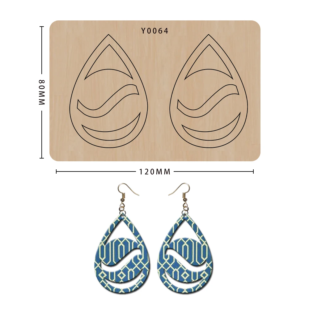 

Water Drop Hollow Earrings Wood Die Cutting Mold Diy Making Decor Supplies Dies Template Crafts Suitable For Sizzix Big Shot