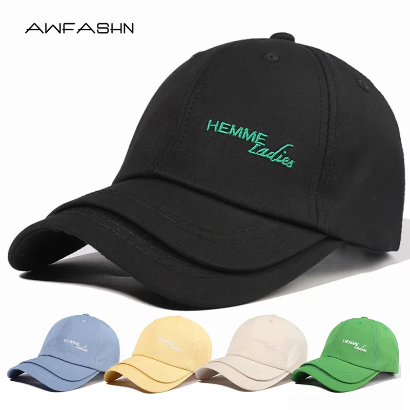 

Новинка 2021, Мужская бейсболка с двойным покрытием, женская кепка для спорта и отдыха, модная солнцезащитная Кепка, Высококачественная Кепка...