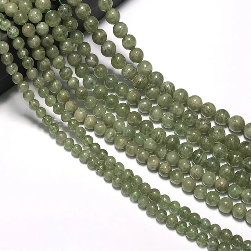 Бусины из натурального бразильского зеленого апатита 6 мм 8 круглый свободный