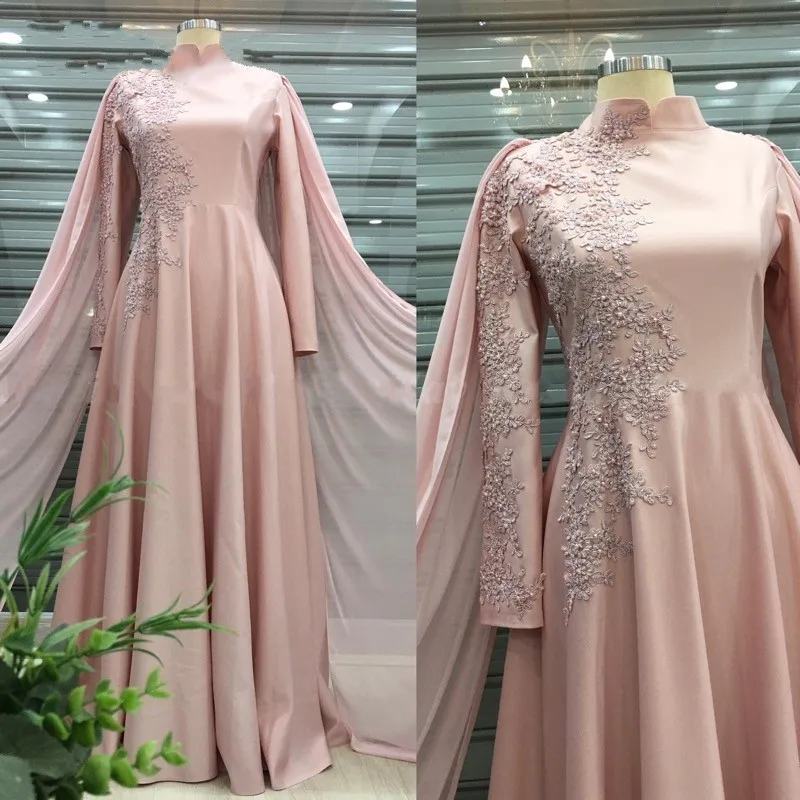 

Muslim Evening Prom Dresses 2020 Long Woman Party Night Elegant Plus Size Arabic Formal Dress Gown