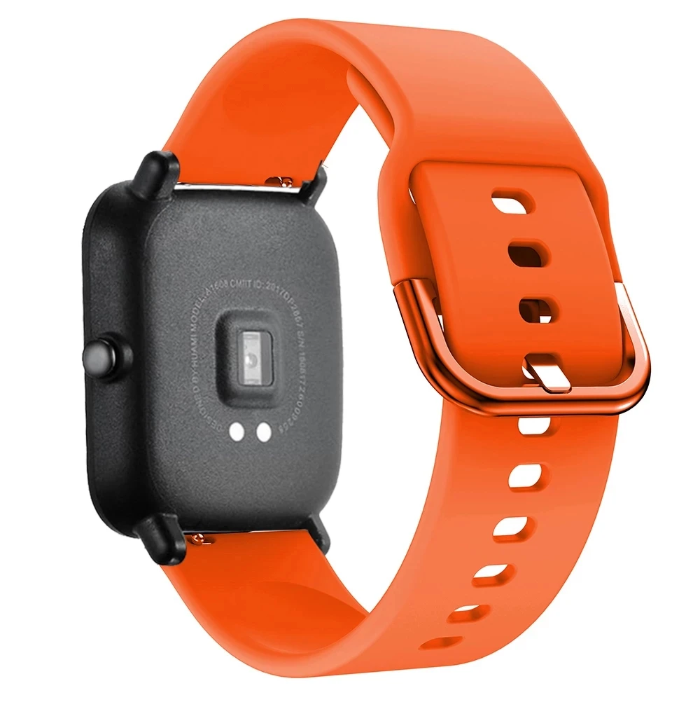 Ремешок силиконовый для Xiaomi huami Amazfit Bip Stratos 2/2S PACE GTR 42/47 мм браслет часов Samsung Gear S3