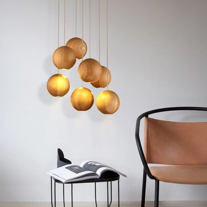 2016 люстра из цельного дерева современная китайская японская Скандинавская