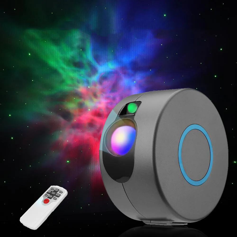 New Remote Starry Sky Projector LED Nebula Cloud Night liight Ocean Waving Light 360 Degree Rotation Lamp for Kids Gifts | Лампы и