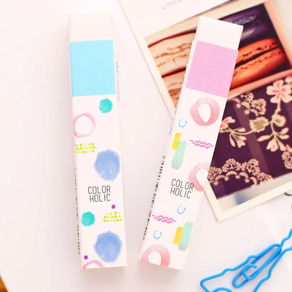 

Creative White Rectangle Eraser Pencil Rubber Students Stationery School Office Supplies For Kids Gift Color Random