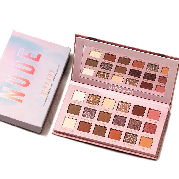 Новинка 18 цветов обнаженные блестящие тени для век перламутровый макияж