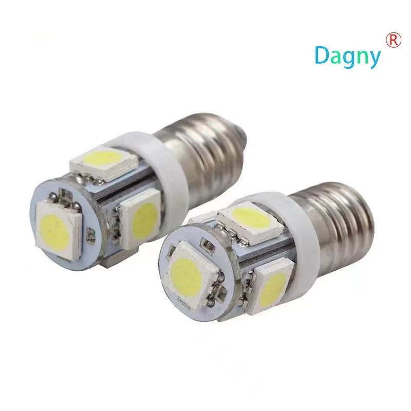 

50 шт. 12 В постоянного тока E10 автомобильная светодиодная винтосветодиодный лампа Предупреждение льный индикатор светильник пы 5050 5SMD белый с...